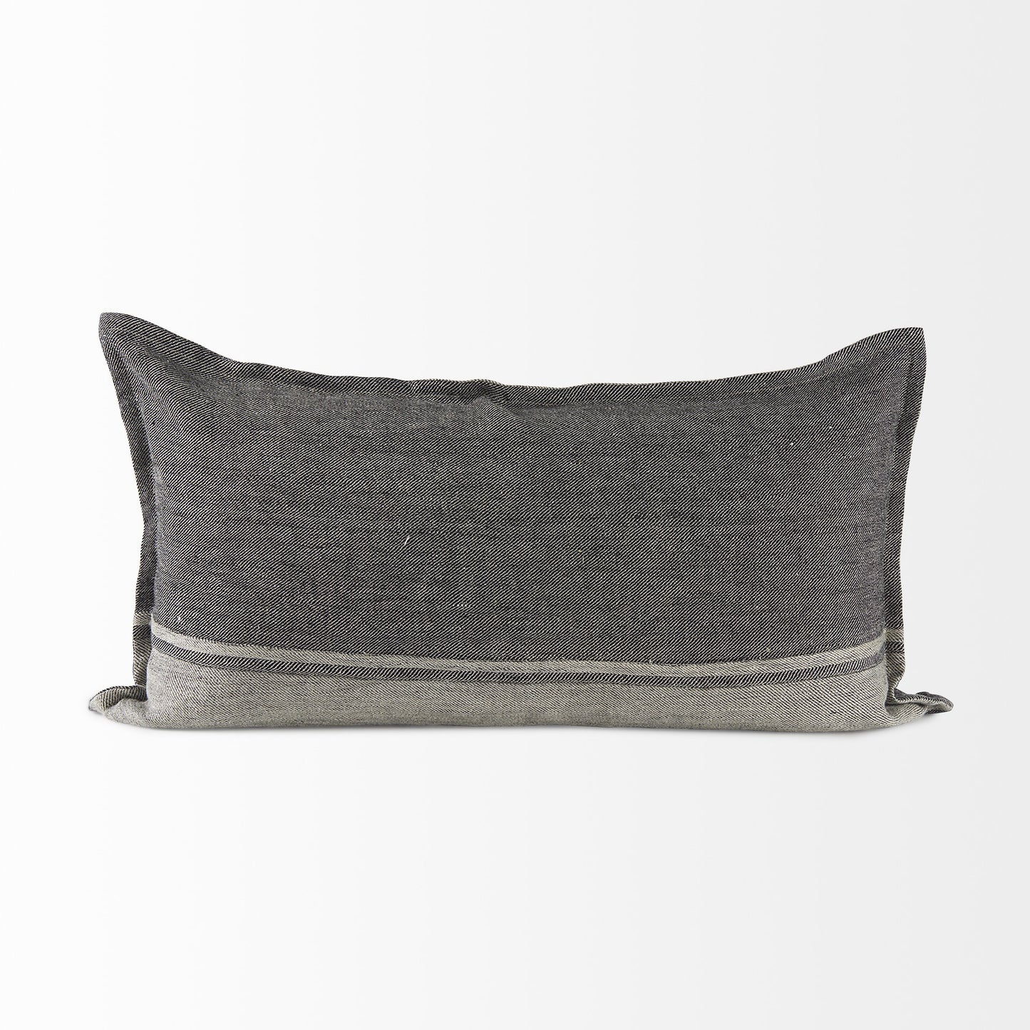 Light And Dark Gray Lumbar Throw Pillow Cover