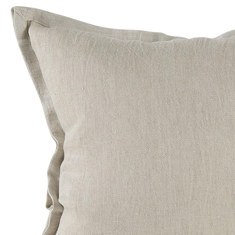 Cream Bordered Pillow Cover