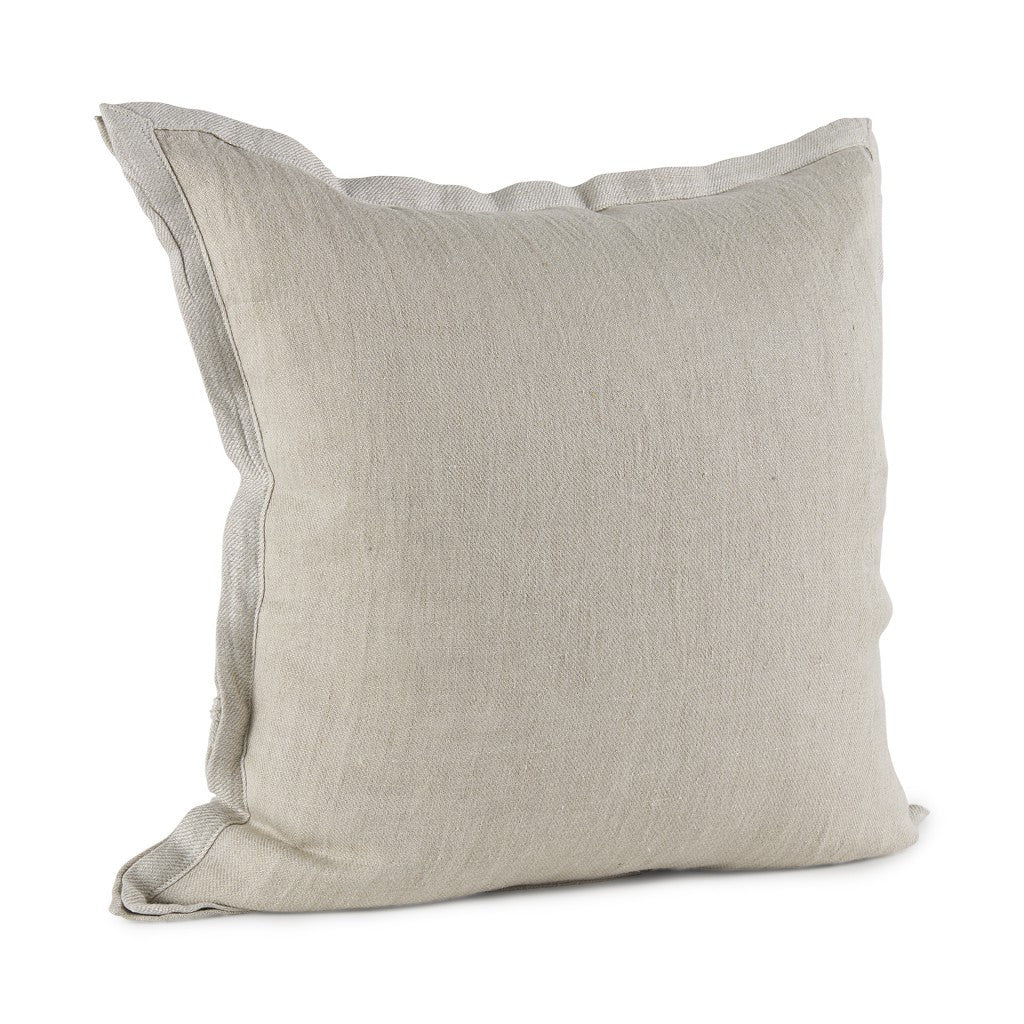 Cream Bordered Pillow Cover
