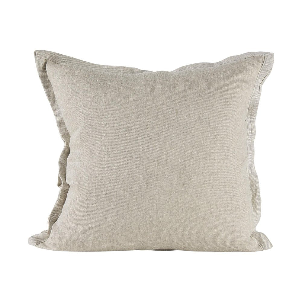 Cream Bordered Pillow Cover