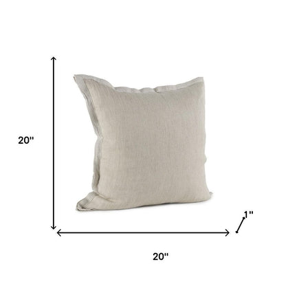 Cream Bordered Pillow Cover