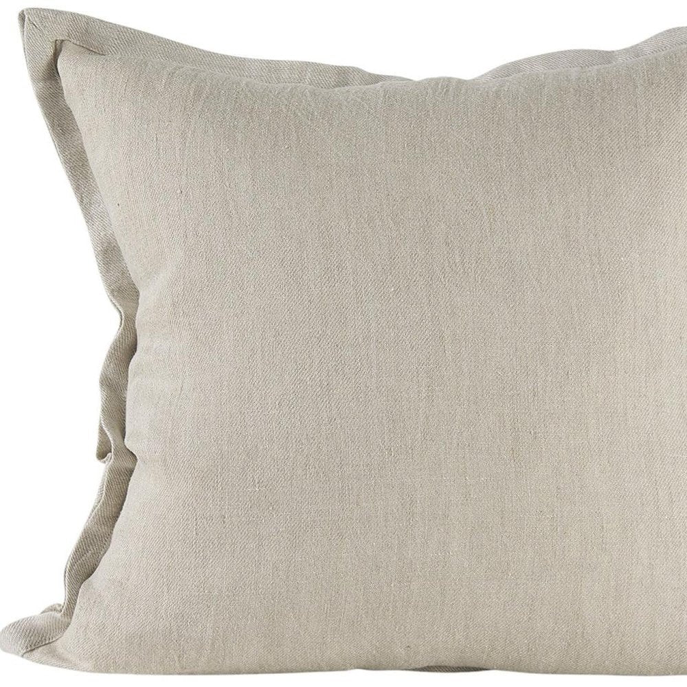 Cream Bordered Pillow Cover