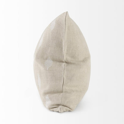 Beige And White Patterned Pillow Cover
