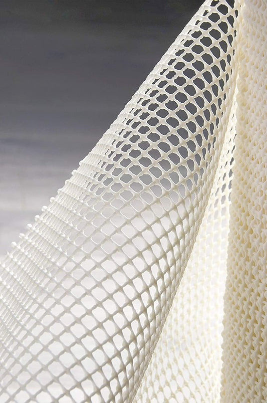 5' x 7' Ivory Striped Weave Non Slip Rug Pad