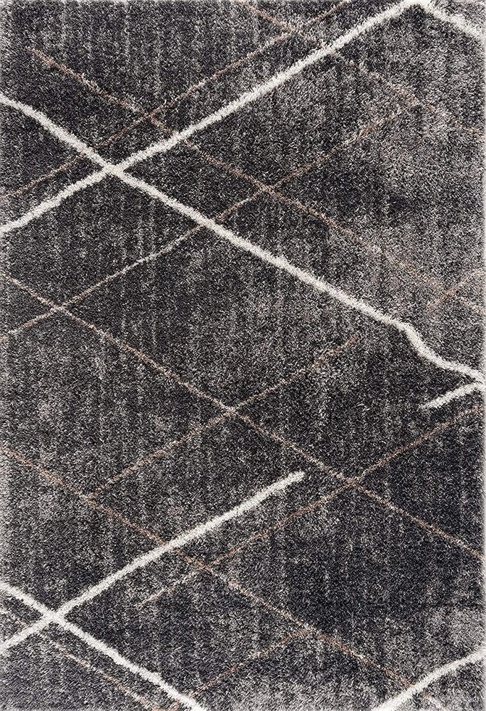 4' X 6' Gray Modern Distressed Lines Area Rug