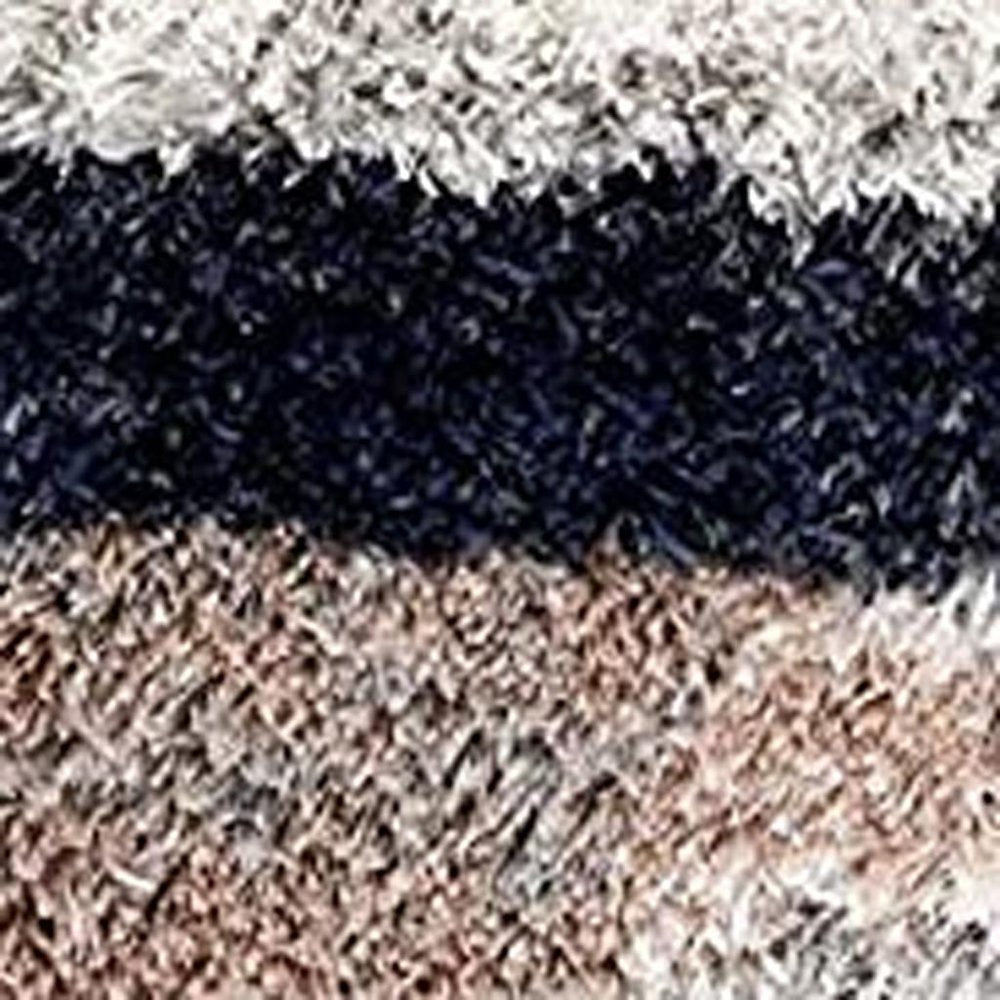 5' X 8' Gray And Black Strokes Area Rug