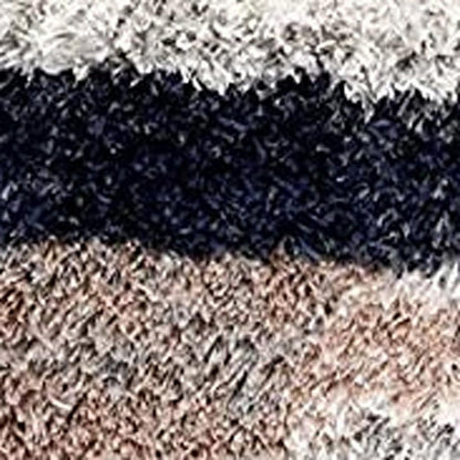 5' X 8' Gray And Black Strokes Area Rug