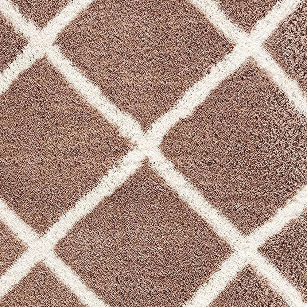 3' X 5' Beige Geometric Area Rug