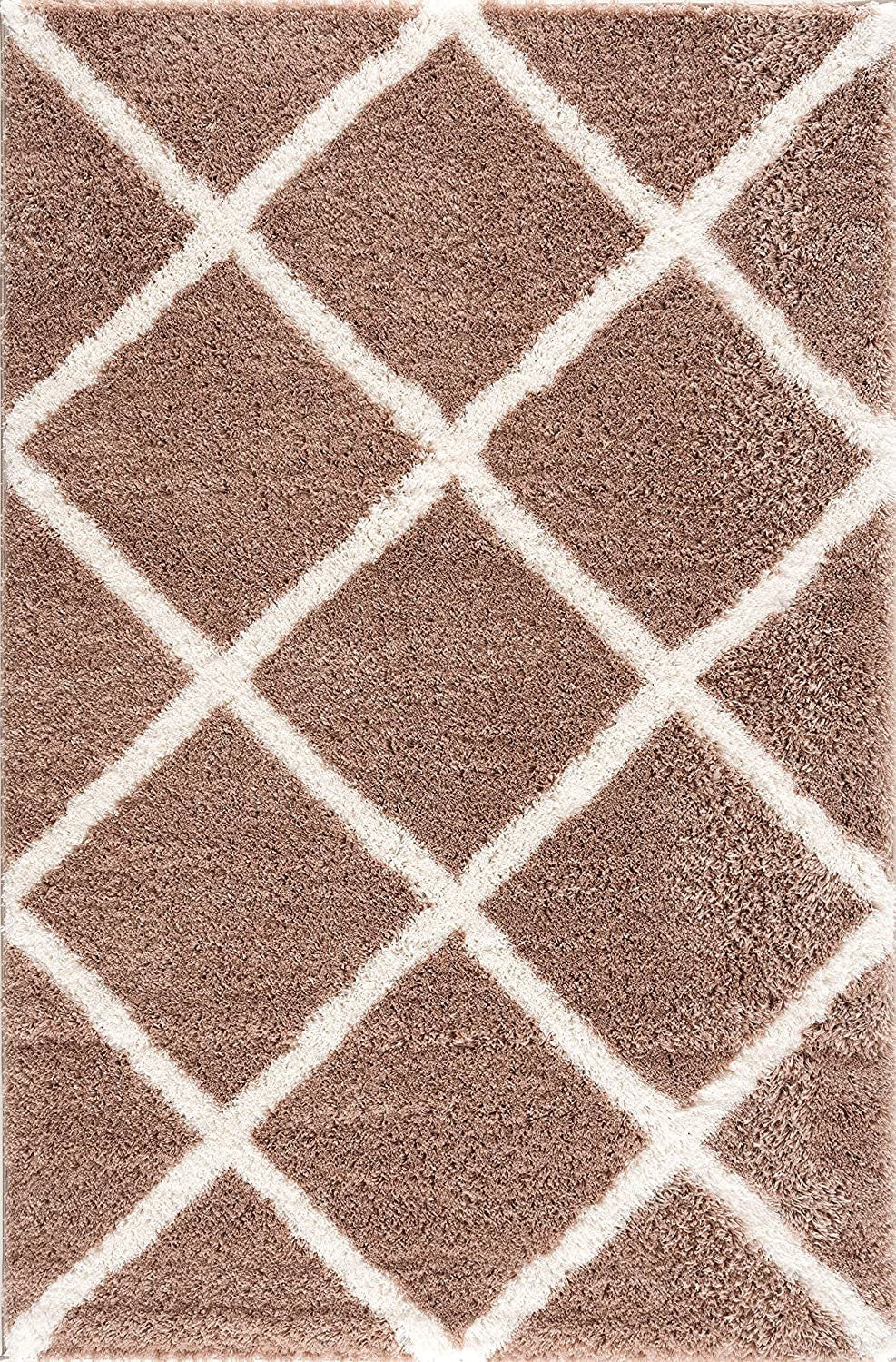 4' X 6' Beige Geometric Area Rug