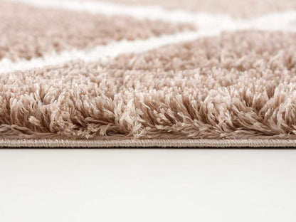 5' X 8' Beige Geometric Area Rug