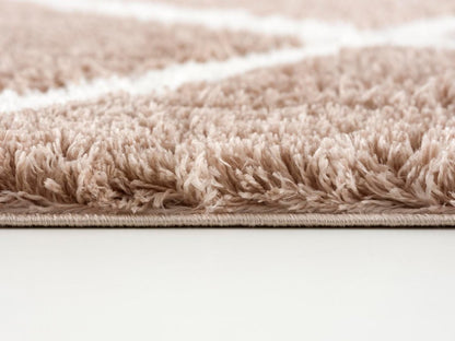 3' X 5' Beige Geometric Area Rug