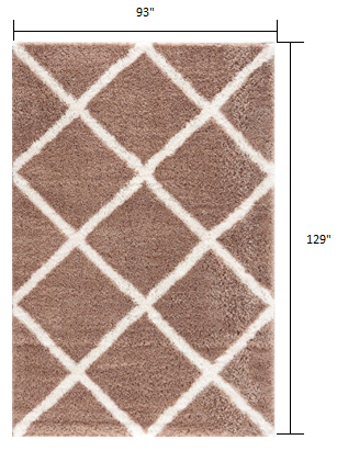 4' X 6' Beige Geometric Area Rug