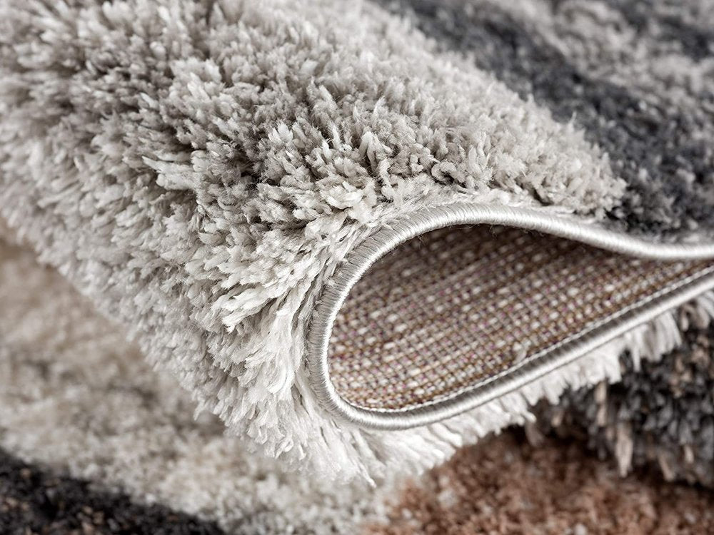 5' X 8' Beige Modern Blocks Area Rug