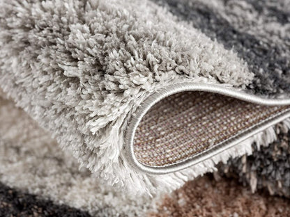 5' X 8' Beige Modern Blocks Area Rug