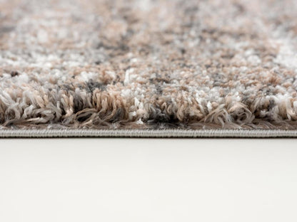 4' X 6' Ivory And Brown Retro Mod Area Rug