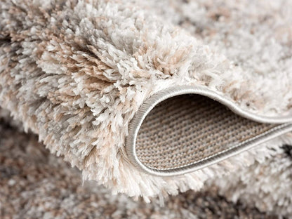 5' X 8' Ivory And Brown Retro Mod Area Rug