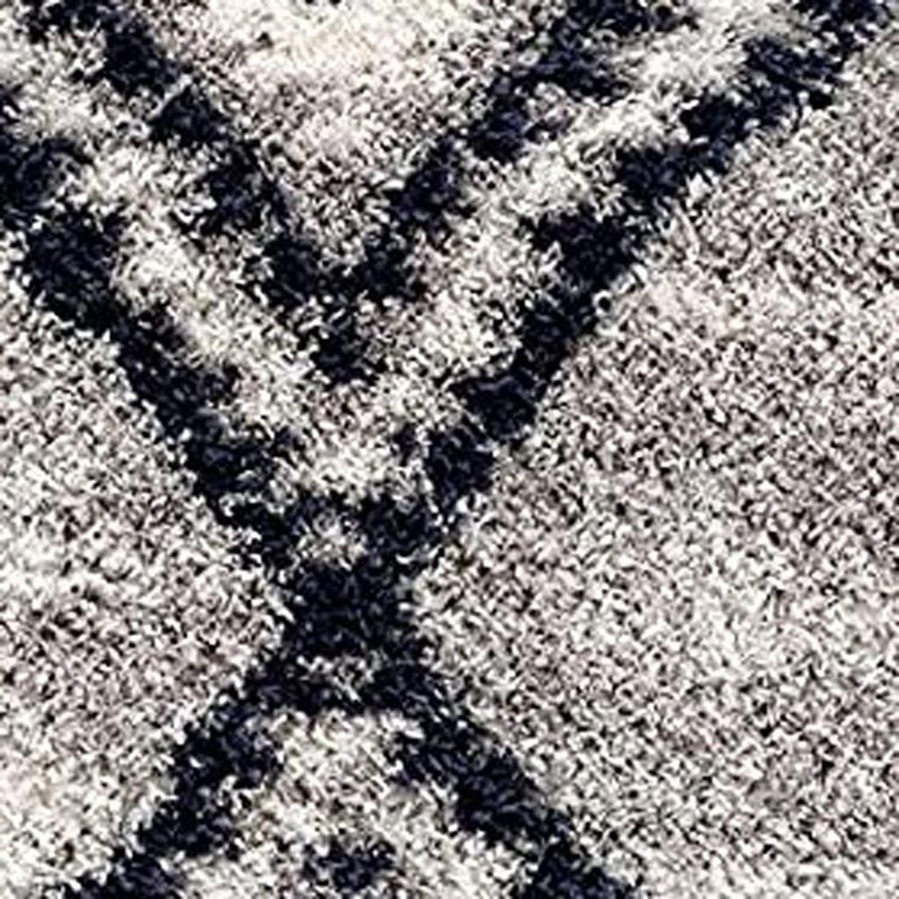 8' X 11' Gray And Navy Boho Chic Area Rug