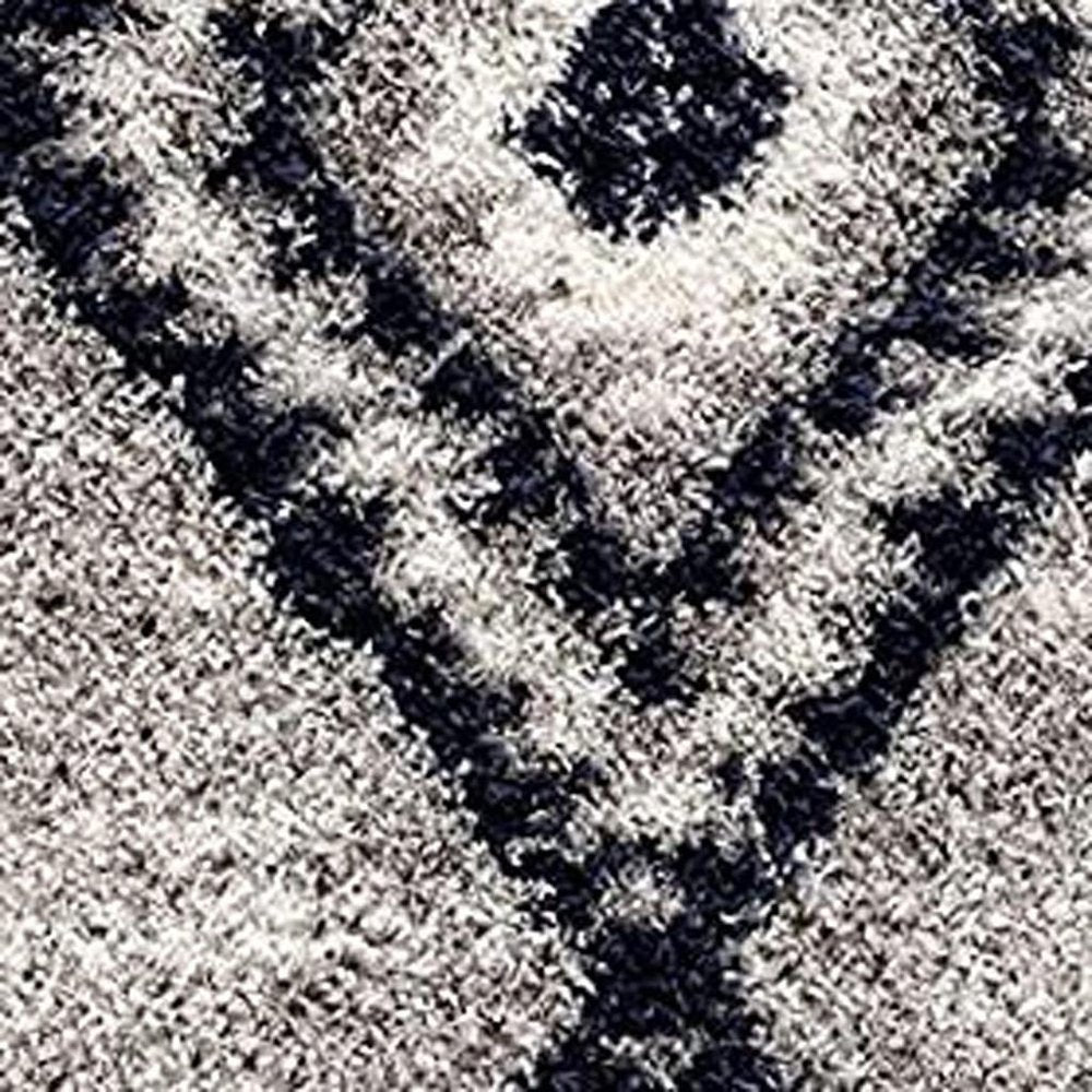 8' X 11' Gray And Navy Boho Chic Area Rug