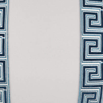 D.V. KAP HOME   24" x 24" Fontanelle Pillow - Blue Traditional, Band / Ribbon    - 3924-B-2424