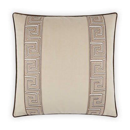 D.V. KAP HOME   24" x 24" Fontanelle Pillow - Camel Traditional, Band / Ribbon    - 3924-C-2424