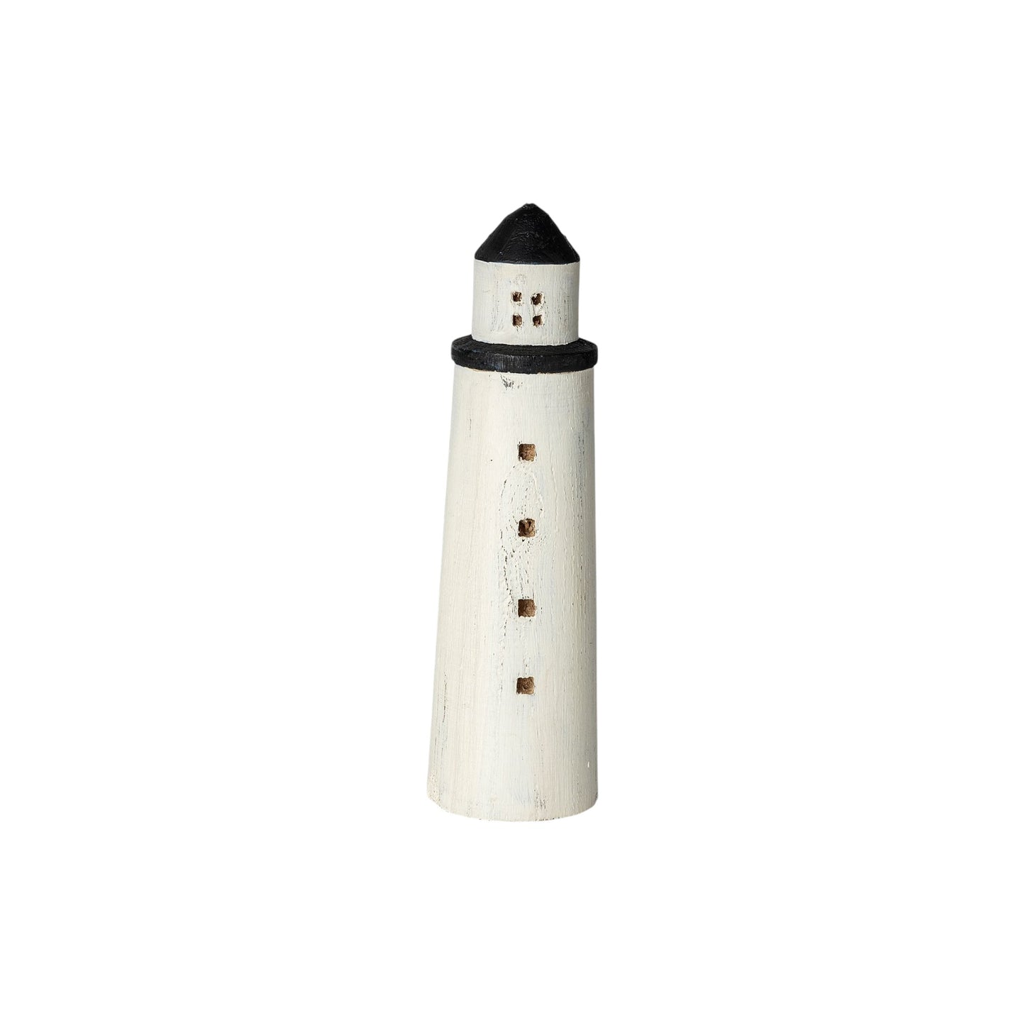 White Jumbo Rustic Wooden Lighthouse