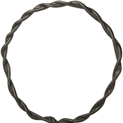 23" Black Metal Round Braided Tabletop Sculpture