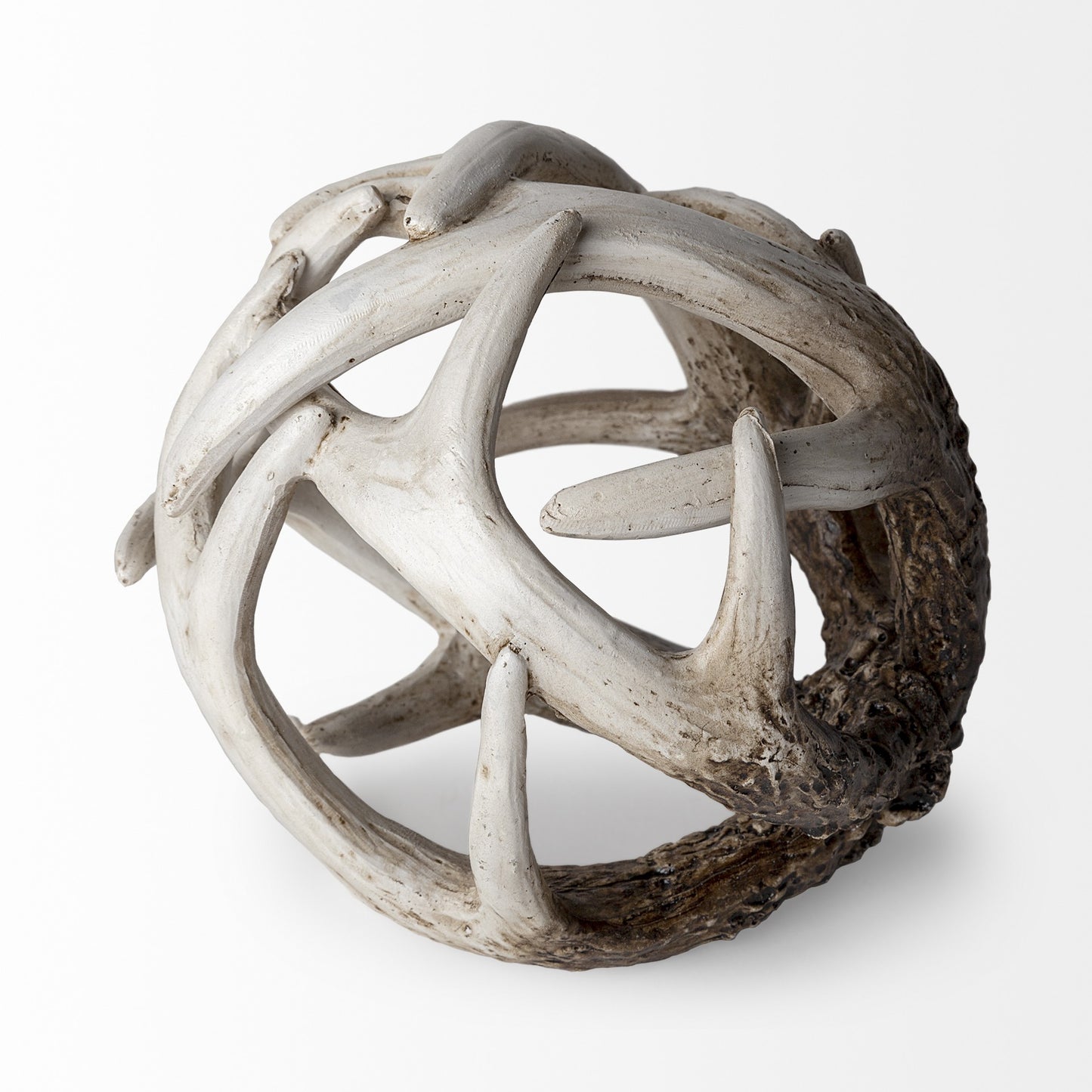 Petite White Resin Antler Shaped Sculpture