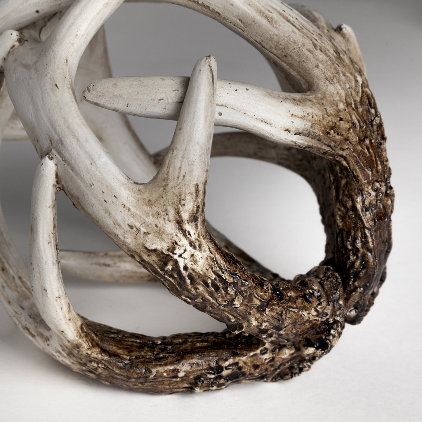 Petite White Resin Antler Shaped Sculpture