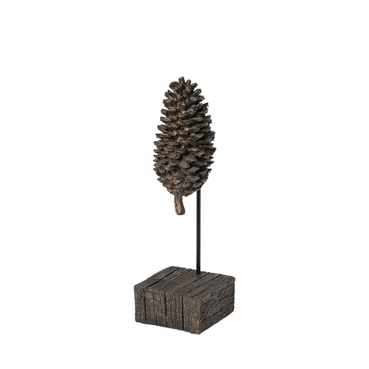 Petite Brown Resin Pinecone Shaped Decor Piece