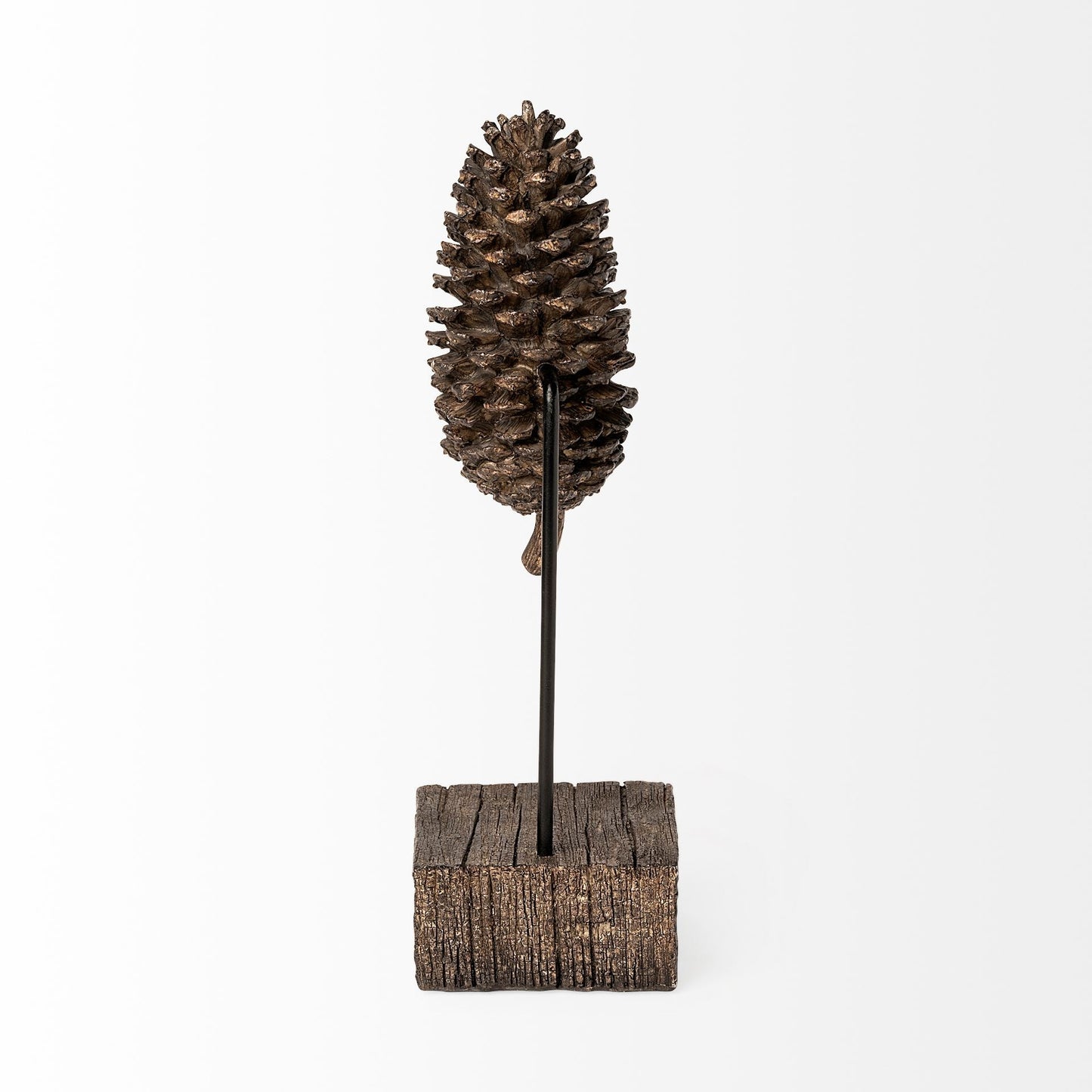 Petite Brown Resin Pinecone Shaped Decor Piece