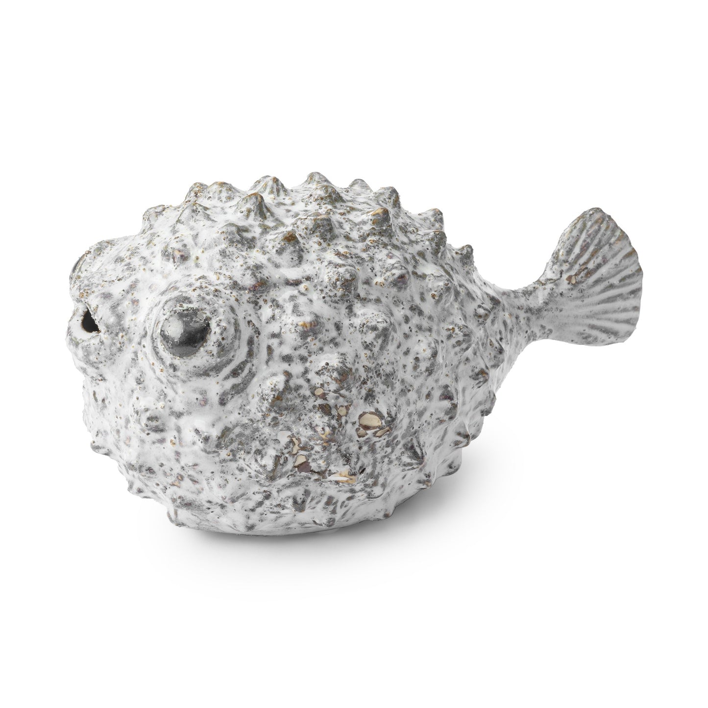 Off White Puffer Fish Sculpture