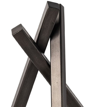 10" Black Metal Abstract Tabletop Sculpture