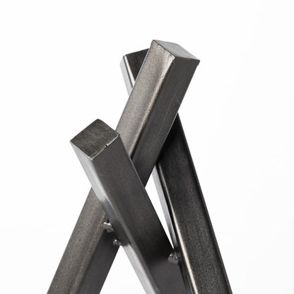 10" Black Metal Abstract Tabletop Sculpture