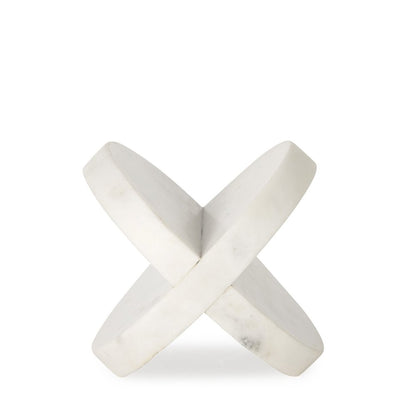 Petite White Marble Circular Sculpture