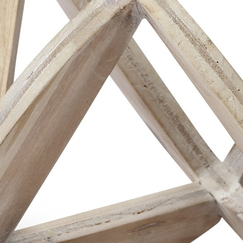 Petite Natural Wood Geometric Decor Piece