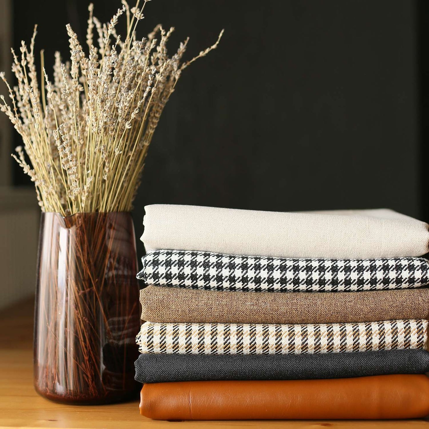 Set Of 4 Tan Jacquard Lumbar Pillow Covers
