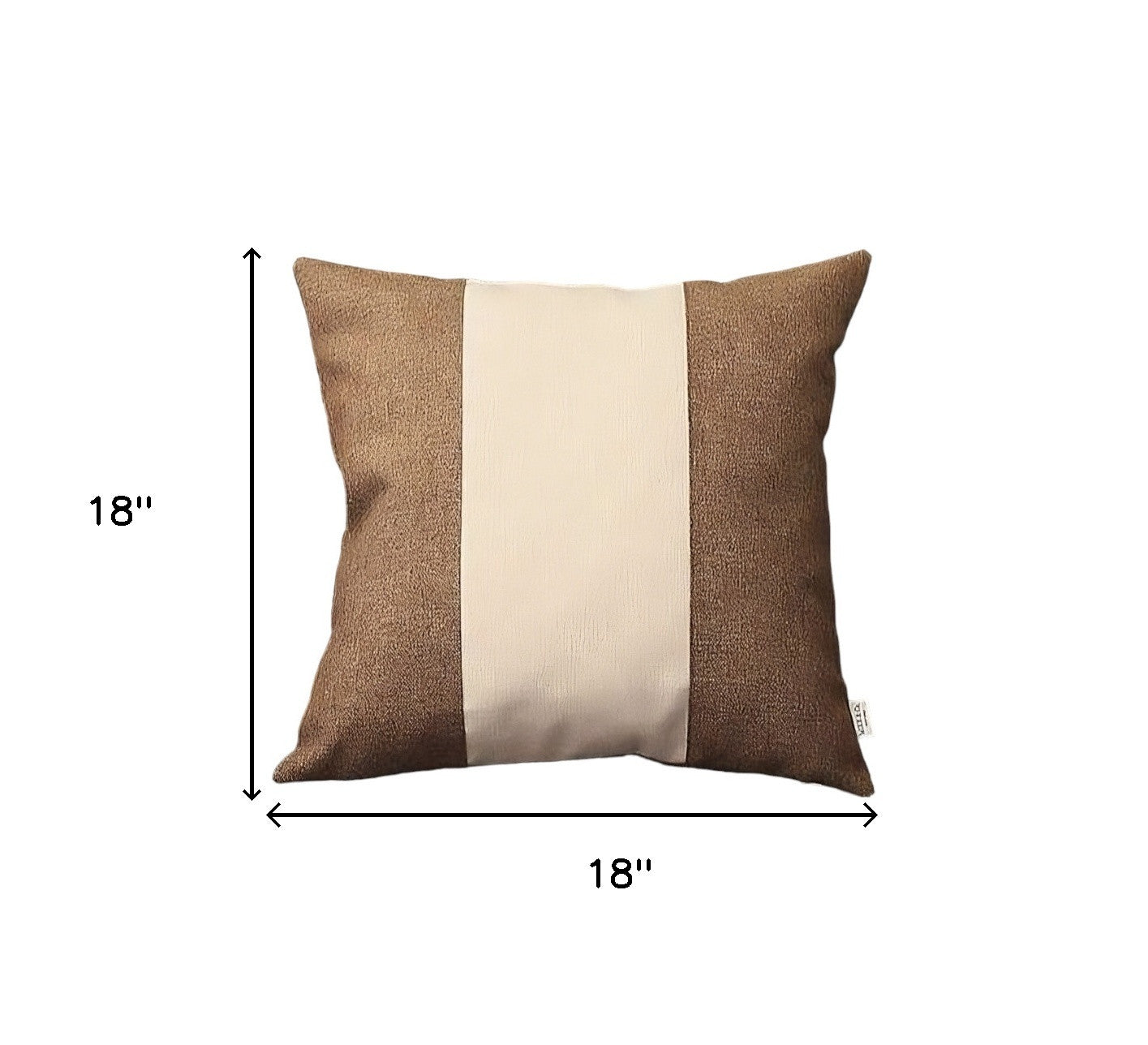 Set Of 4 Brown And White Center Pillow Covers
