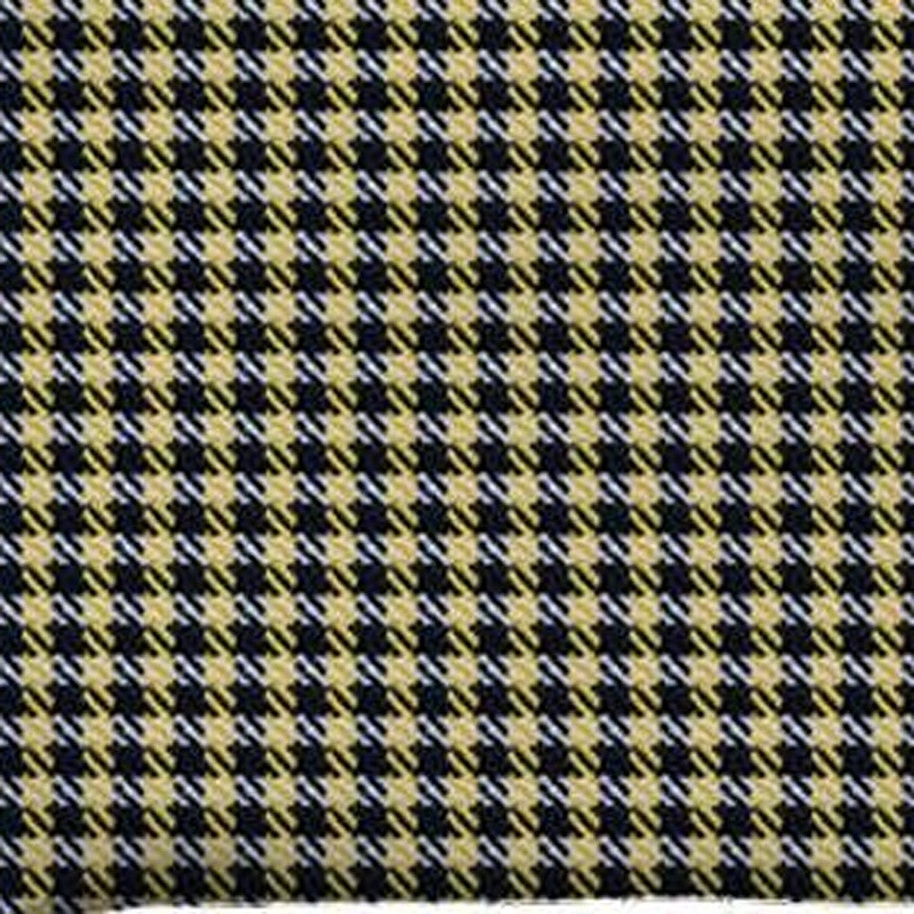 Set of Two 12" X 20" Yellow and Black Houndstooth Polyester Zippered Pillow Cover