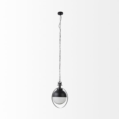 Black Metal Sphere Pendant Hanging Light
