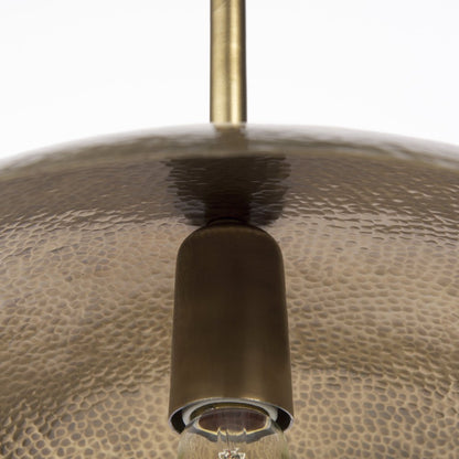 Hammered Gold Metal Hanging Pendant Light
