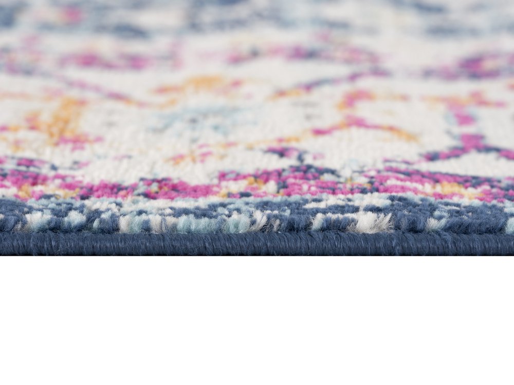 20' Blue And Ivory Oriental Runner Rug