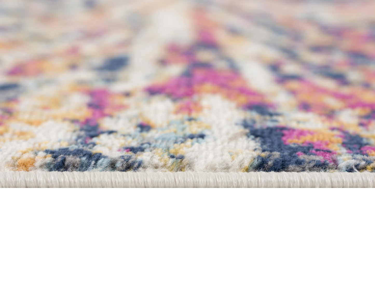 5' X 8' Cream Celestial Burst Abstract Area Rug