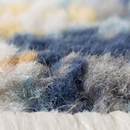 5' X 8' Cream Celestial Burst Abstract Area Rug