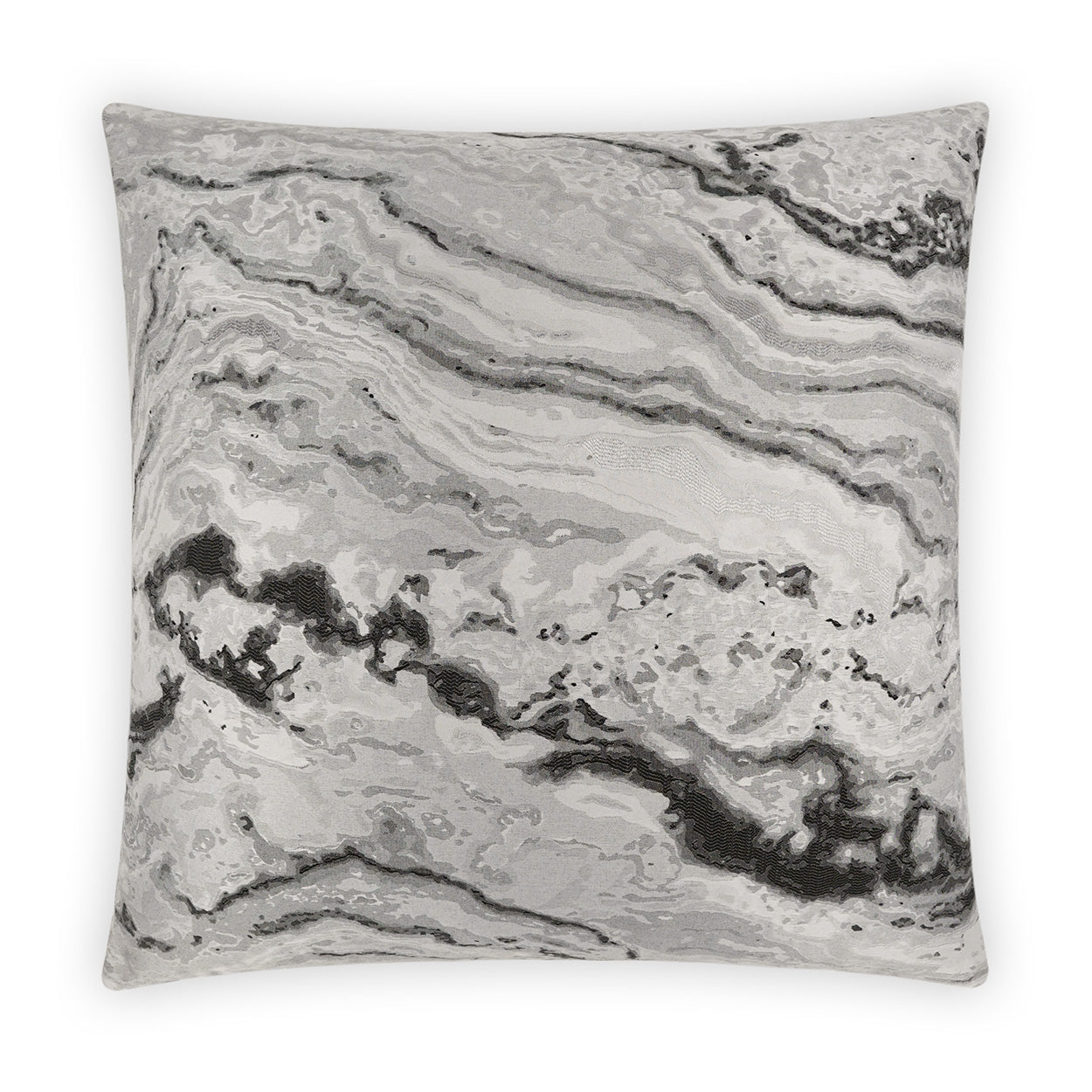 D.V. KAP HOME   24" x 24" Mahwah Pillow - Onyx Transitional, Glam, Abstract    - 3931-O-2424