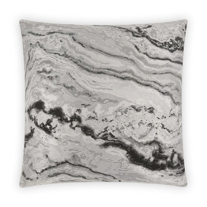 D.V. KAP HOME   24" x 24" Mahwah Pillow - Onyx Transitional, Glam, Abstract    - 3931-O-2424