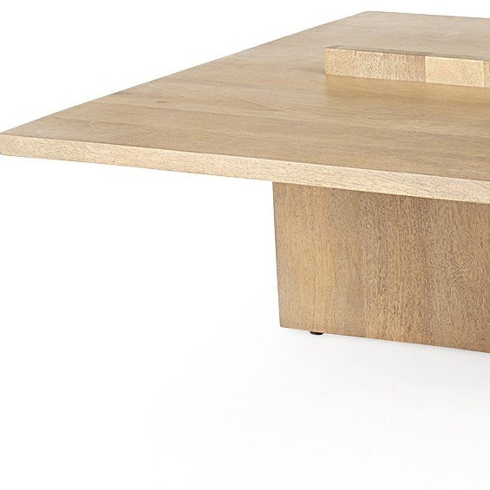 34" Natural Wood Coffee Table