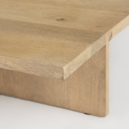 34" Natural Wood Coffee Table