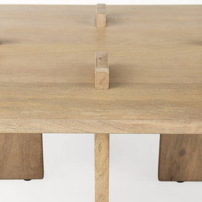 34" Natural Wood Coffee Table