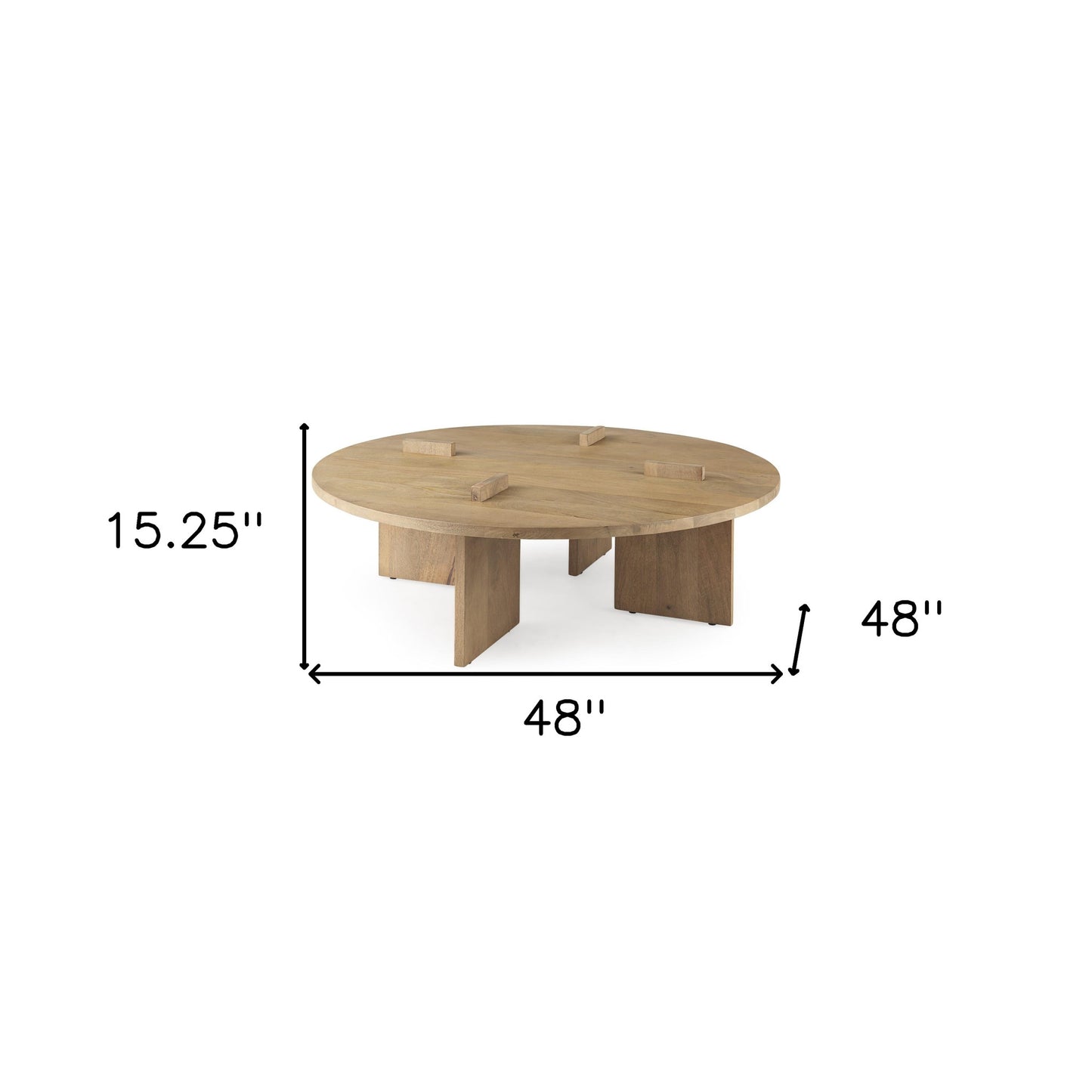 48" Natural Round Coffee Table