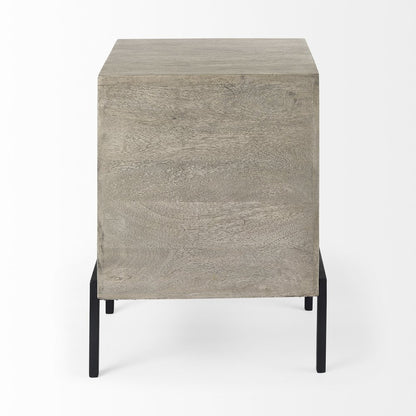 24" Brown Solid Wood Square End Table